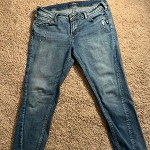 Silver ankle skinny jean